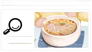 Vista dettagliata dell'illustrazione della ciotola di ramen con noodles e design di ingredienti