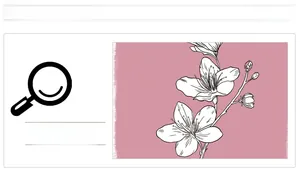 Close-up of hand-drawn floral pattern details on pink background wall sticker