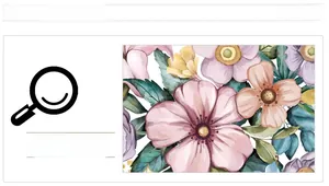Detailed view of watercolor floral wall decal with pink, lilac and yellow daisy patterns
