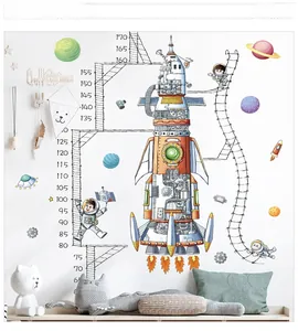 Detailed view of astronaut height chart showing measurement scale from 60cm to 170cm