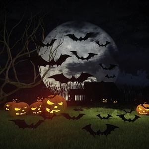 Realistic black PVC 3D bat wall stickers for spooky Halloween home decor and party styling