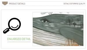 Gros plan du sticker mural baleine aquarelle montrant la texture et les motifs artistiques