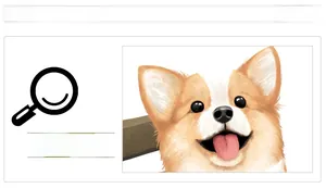 Detailed close-up showing the cute Corgi dog illustration and vibrant hand-drawn style print