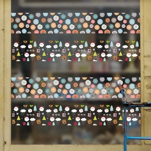 Christmas window stickers with Santa, snowman and snowflakes for festive glass decoration