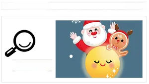 Close-up of Santa Claus and gingerbread man double-sided Christmas window stickers