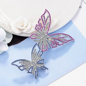 Westlicher Stil Schmetterling Brosche Damen Elegant Kupfer Zirkonia Korsage Zubehör Für Hochzeit Party Bankett Schmuck