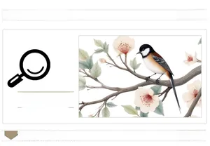 Detail eines Vogels auf rosa Blütenzweigen im chinesischen Wandtattoo-Stil für Schlafzimmer