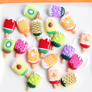 Ciondoli colorati in resina a forma di ghiacciolo alla frutta per decorazioni fai-da-te