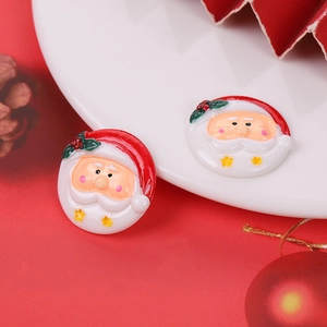 Detailed 3D Santa Claus resin charm for DIY Christmas phone case and craft decorating