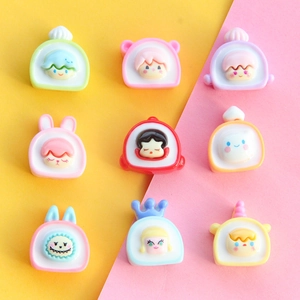 DIY cartoon resin charms set with cute princess characters in colorful dessert shapes