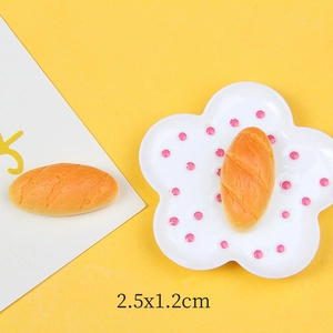 Macro detail of miniature resin baguette with realistic texture for DIY crafts