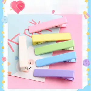 Set of 6 colorful electroplated metal hair clips featuring rust-proof and fade-resistant finish