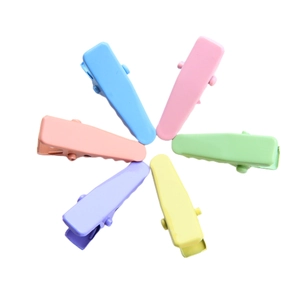 Set di sei fermagli per capelli colorati da 2,4 cm in morbide tonalità di macaron