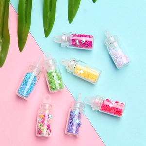 Mini ciondoli bottiglie di vetro con stelle per gioielli DIY in vari colori
