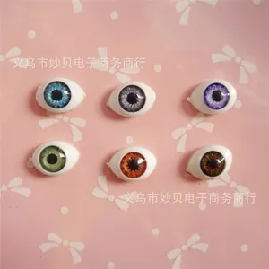 Detailed close-up of 12mm 6-color DIY doll eyes for BJD doll crafting and phone case kits