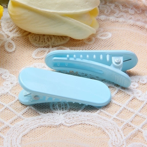 Pinces à cheveux bleu pastel style macaron sur fond de dentelle blanche pour femme