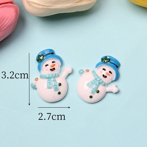 Charmant bonhomme de neige de Noël en résine pour accessoires DIY et étuis de téléphone
