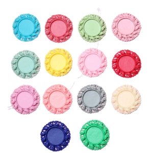 Set of 14 colorful vintage 25mm round pendant trays for DIY jewelry making