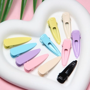 Macaron Color Alloy Waterdrop Hair Clips No Crease Duckbill Clips DIY Hair Accessories For Women Girls Hair Styling Tools
