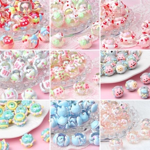 Accessoires pour stylos à perles DIY avec perles en acrylique colorées et motifs mignons