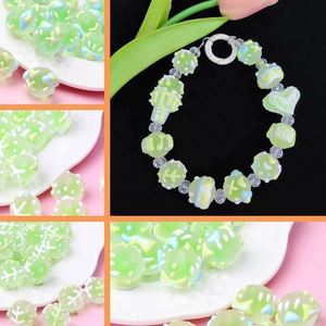 Perline di Vetro da 8mm Nuovo Stile Inchiostro Cinese Sfumato Perline di Vetro Smerigliato per Fai da Te Braccialetto Gioielli Accessori