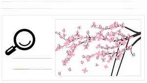 Detail view of pink butterfly and floral wall decals with intricate branch patterns