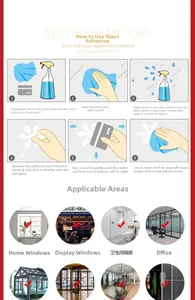 Installation guide and application scenes for static flower and butterfly glass window decals