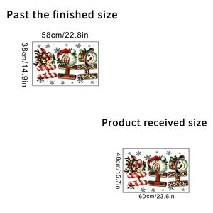 Adesivi murali natalizi con motivi Babbo Natale e renne in design stampa leopardata