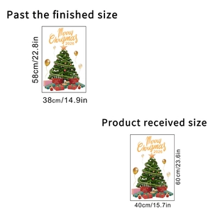 2026 Christmas tree and gift box static window cling for glass display decoration