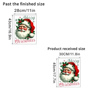 Sticker mural Père Noël Joyeux Noël en PVC dimensions et guide de pose pour la maison