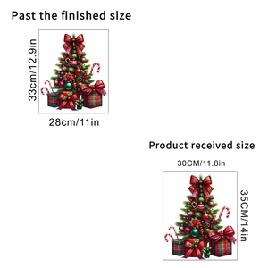 Christmas tree wall sticker with gifts and bows for home living room decoration