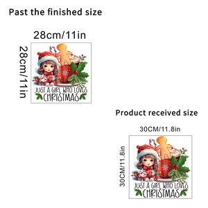 Christmas gingerbread man and girl wall sticker with Just a Girl Who Loves Christmas text