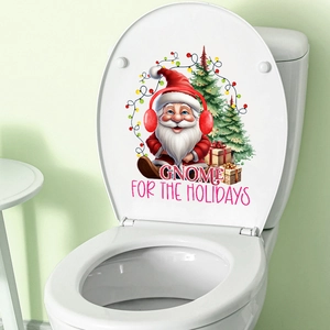 Christmas Gnome Santa and Xmas tree self-adhesive wall sticker for holiday home decoration