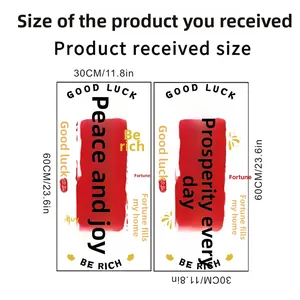 Size chart showing 30x60cm dimensions for festive Chinese New Year window stickers
