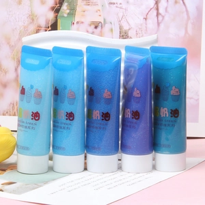 Tube de colle crème pailletée semi-transparente 50g bleu et violet pour projets DIY