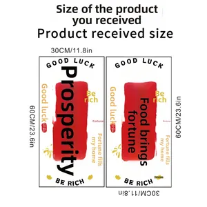 Detailed size chart for static cling window stickers showing 30x60cm dimensions