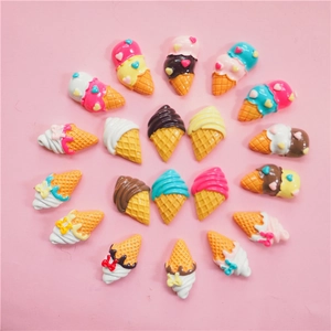 Simulation Harz Eistüte Cabochons DIY Bastelmaterial Für Cremekleber Handyhülle Haarklammer Kühlschrankmagnet Schmuckherstellung Zubehör