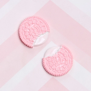 Roze hars sandwich koekje bedeltjes voor DIY knutselaccessoires en telefoonhoesjes