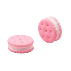 Twee roze harskoekje cabochons voor DIY knutselen en sieraden maken accessoires