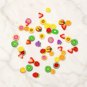 Fette di frutta colorate in argilla polimerica per nail art e decorazione artigianale