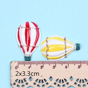 Ciondoli a mongolfiera in resina a strisce per decorazioni fai-da-te per cellulari