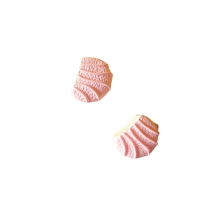 Paire de breloques en résine rose en forme de coquillage pour bijoux DIY