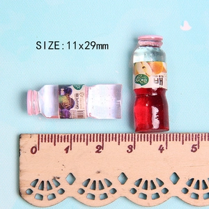 Miniatur Simulations-Getränkeflaschen für DIY-Handwerk in Violett und Rot, 11x29mm