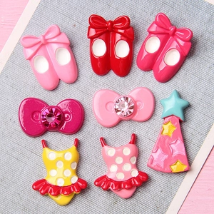 Hars Balletschoenen Strik Strass Cartoon Patches Voor DIY Haaraccessoires Telefoonhoesje Decoratie Kinderen Sieraden Maken