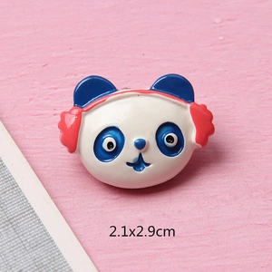 Charmant pendentif panda en résine pour coques DIY et accessoires avec 2.1x2.9cm