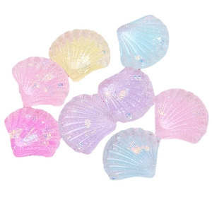 Irillerende hars schelp bedeltjes in snoepkleuren voor DIY-knutselwerk en decoratie