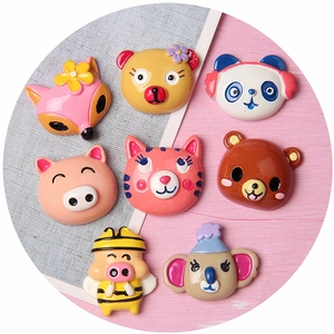 Lot de 8 figurines d'animaux en résine colorée pour coques de téléphone et bijoux DIY