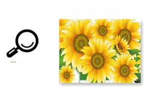 Vue macro détaillée de stickers muraux tournesols jaunes vifs pour décor de chambre