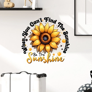 Sunflower Motivational English Quote Wall Sticker Waterproof PVC Self Adhesive Decal For Living Room Bedroom Home Wall Decor