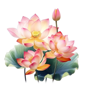 Détail de lotus rose et feuille verte autocollants muraux imperméables pour salle de bain